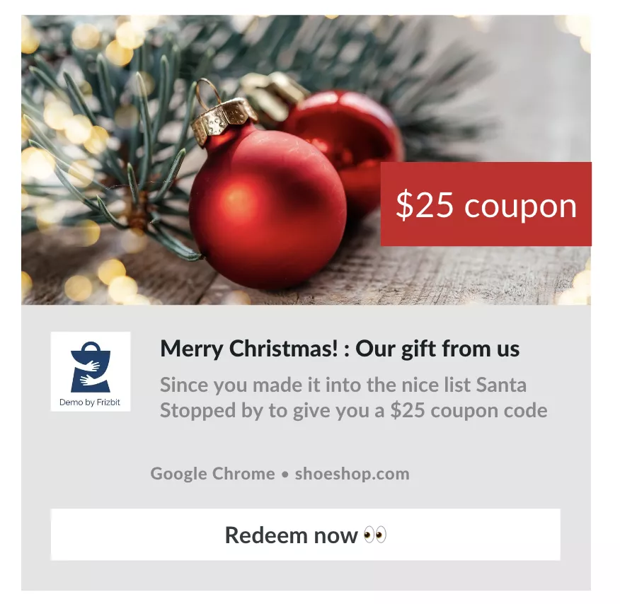 Christmas coupon code Christmas campaign