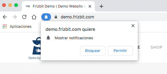 Solicitud Opt-in nativo notificaciones web push