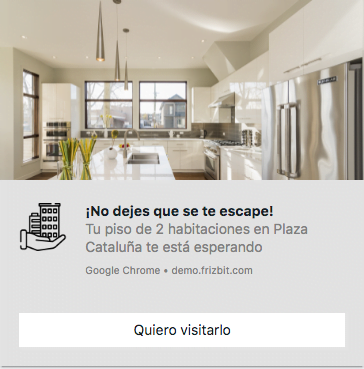 Notificación Push Web Inmobiliaria