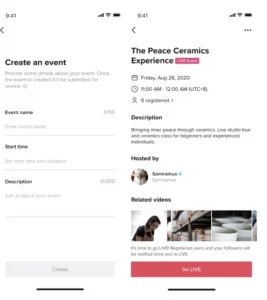 TikTok launches 8 TikTok Launches 8 new Features for Livestreams create a new event example
