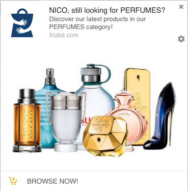 Category Retargeting Notification Example