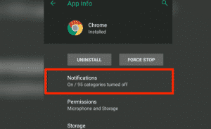 Allow Web Push Notifications Android device