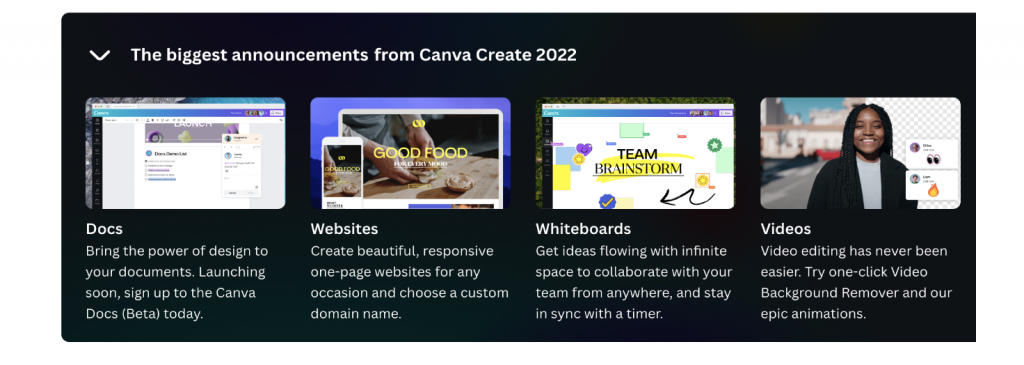 Canva Create 2022 surprises with its new features Digital Marketing Updates Frizbit