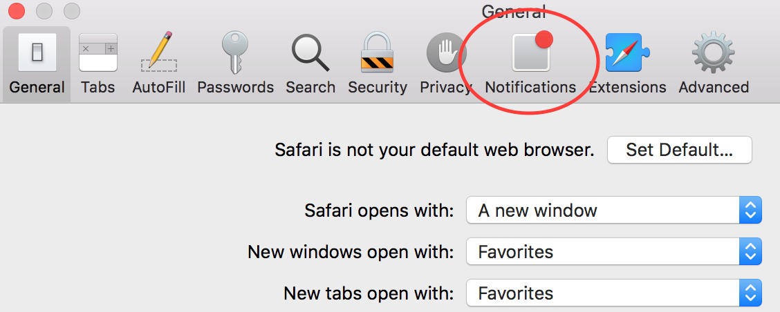 How to Disable Push Notifications on Safari Step 2