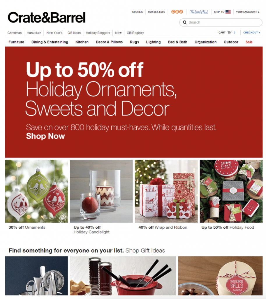 Digital marketing Christmas Strategies for e-commerce. Strategy 1 Dress Up Your Website