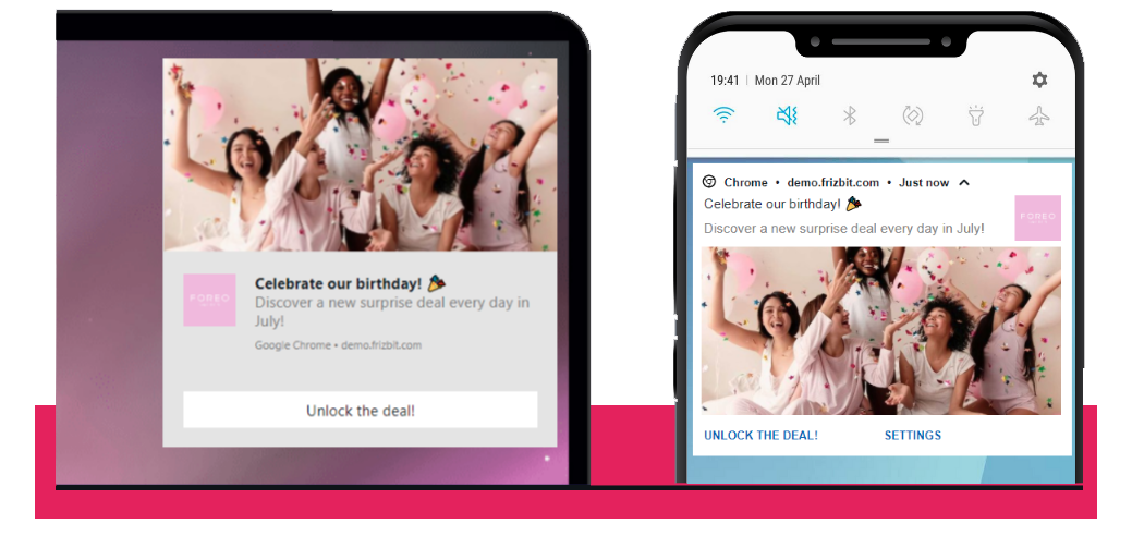 Web Push Notifications Mobile and Desktop