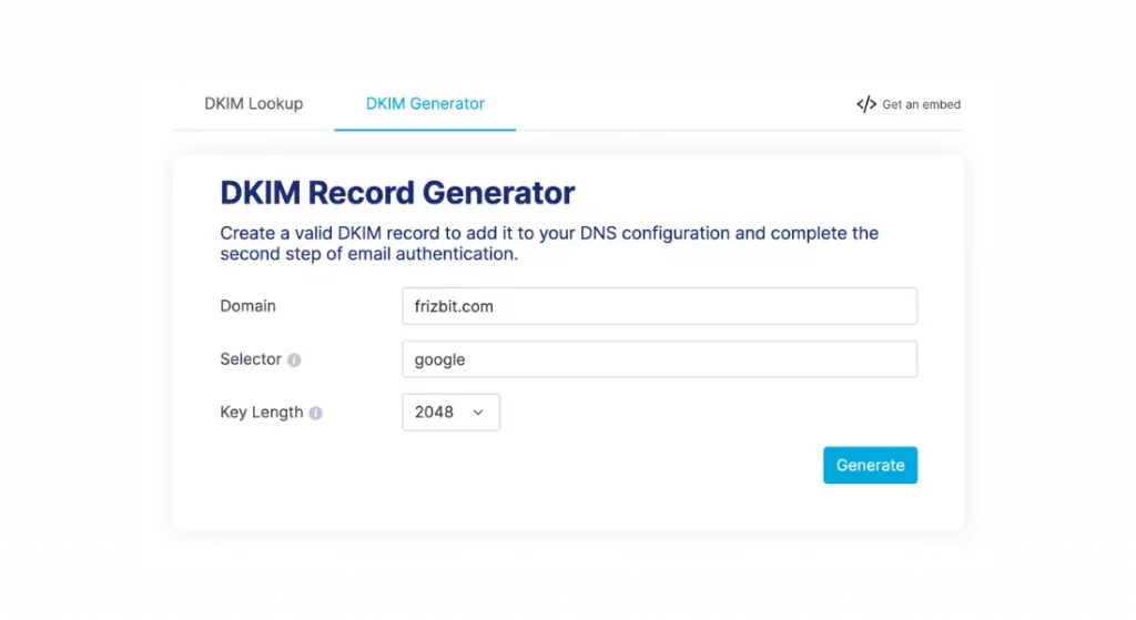 DKIM generator tool 