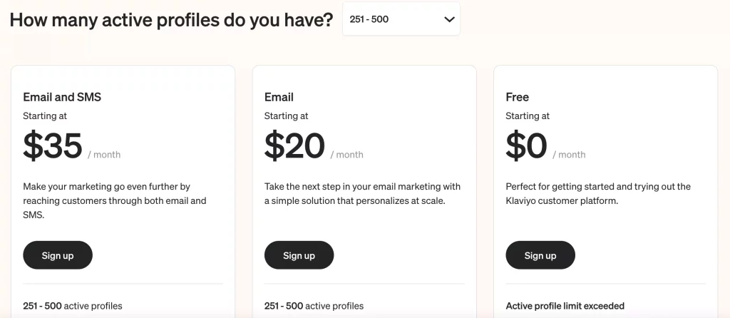 Klaviyo's pricing model, best Klaviyo alternatives